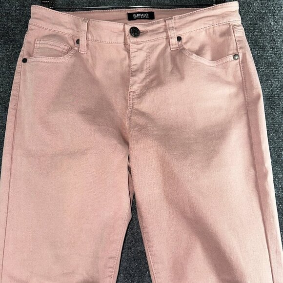 Buffalo Jeans Womens 6 Aubrey Mid Rise Stretch Super Soft Ankle Grazer Pink - Picture 2 of 8